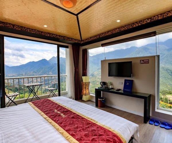 Phòng Mountain view hướng ra dãy núi, mang đến cảm giác bình yên và kết nối sâu sắc với thiên nhiên.