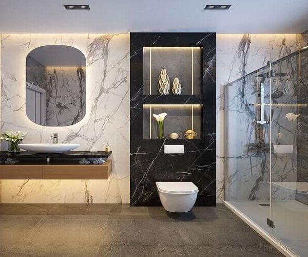 Nhà vệ sinh và phòng tắm trong phòng được thiết kế riêng biệt, hiện đại và tiện nghi
